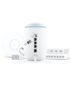 נקודת גישה 4 פורטים ג'יגה מנוהלים יכולת אבטחת מידע אקטיבית UbiquiTi UDM UniFi Dream Machine (1)