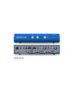 קופסת מיתוג 2 חיבורים עם חיבור מאובטח HighSecLabs CPN11178 SK21D-N 2-Port DVI-I Video KVM switch