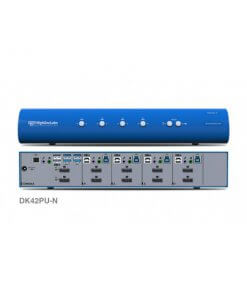 קופסת מיתוג חיבור DP עם חיבור מאובטח HighSecLabs CPN11426 DK42PU-N 4-Port DP Video Dual Head KVM switch