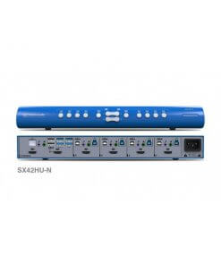 קופסת מיתוג חיבור DVI עם חיבור מאובטח HighSecLabs CPN11434 SX42DU-N 4P to 2P DVI Video KVM Mini-Matrix switch (3)