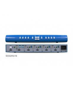 קופסת מיתוג חיבור HDMI עם חיבור מאובטח HighSecLabs CPN11437 SX42HU-N 4P to 2P HDMI Video KVM Mini-Matrix switch (2)