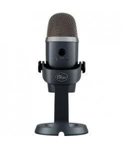 מיקרופון חיבור USB כולל שקע 3.5 אוזניות מובנה איכות שידור גבוהה ונורת לד לוגיטק Logitec 988-000088 Blue Yeti Nano Multi-Pattern USB Condenser Microphone (2)