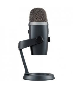 מיקרופון חיבור USB כולל שקע 3.5 אוזניות מובנה איכות שידור גבוהה ונורת לד לוגיטק Logitec 988-000088 Blue Yeti Nano Multi-Pattern USB Condenser Microphone (3)