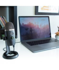 מיקרופון חיבור USB כולל שקע 3.5 אוזניות מובנה איכות שידור גבוהה ונורת לד לוגיטק Logitec 988-000088 Blue Yeti Nano Multi-Pattern USB Condenser Microphone (4)