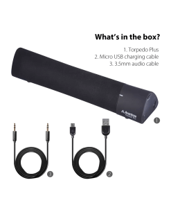 מיני רמקול אלחוטי aptX בצבע שחור Avantree | AV-BTSP-006P-BLK | Torpedo Plus