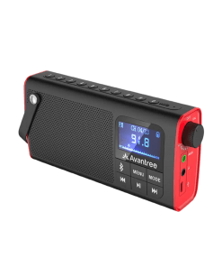רדיו FM נייד עם רמקול Bluetooth ונגן כרטיס SD 3-in-1 סוללה נטענת Avantree | AV-BTSP-850-BLK | SP850