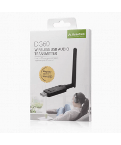 מתאם לטווח ארוך HD BT5.0 משדר אודיו USB+Bluetooth ללא צורך במנהל התקן Avantree | AV-BTDG-60-BLK | DG-60