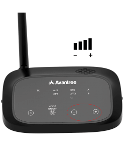 סט אוזניות Bluetooth לטווח ארוך כולל משדר לטלוויזיה Avantree | AV-BTHT-5009-BLK | HT5009