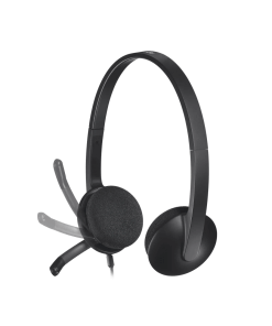 אוזניות לוגיטק עם מסנן רעשים Logitech 981-000475 H340 USB Computer Headset