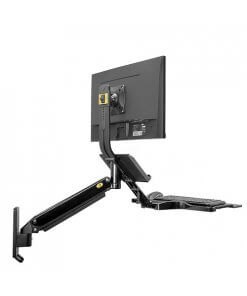 זרוע ישיבה ועמידה ארגונומית הידראולית לקיר למסך מחשב מקלדת ועכבר NORTH BAYOU MB-32 (2)