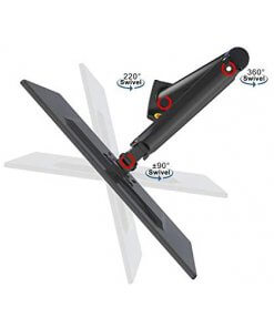 זרוע צג ל 2 מסכים ארגונומית גודל מסך 17-27 אינץ' NORTH BAYOU F160 (3)