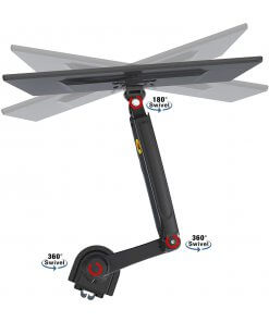 זרוע צג ל 2 מסכים ארגונומית דו-מפרקית גודל מסך 22-32 אינץ' NORTH BAYOU H180 (2)