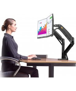 זרוע צג ל 2 מסכים ארגונומית דו-מפרקית גודל מסך עד 32 אינץ' NORTH BAYOU 195A (2)