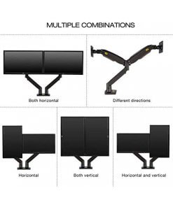 זרוע צג ל 2 מסכים ארגונומית דו-מפרקית גודל מסך עד 32 אינץ' NORTH BAYOU 195A (5)