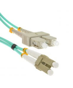 מגשר אופטי מולטימוד OM3 דופלקס SC-LC באורך 5 מטר TOPX OPT020-5