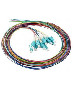 סט פיגטייל אופטי לריתוך 12 צבעים LC OM4 1.5M סיב אופטי TOPX OPT520-1.5