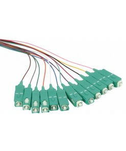 סט פיגטייל אופטי לריתוך 12 צבעים SC OM4 1.5M סיב אופטי TOPX OPT521-1.5