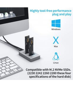 תחנת עגינה עבור 2 דיסקים NVMe עם פונקציית שכפול Acasis M03 (2)