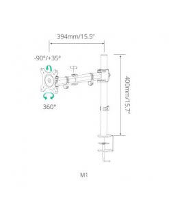 זרוע שולחנית למוניטור עד 27 אינץ' SIH M1 (1)
