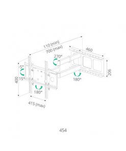 זרוע תלייה 4 תנועות עד 65 אינץ' SIH 454B (2)