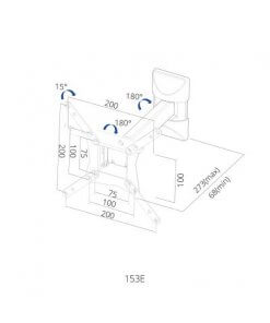 זרוע תלייה קבועה 3 תנועות למסכים עד 37 אינץ' SIH 153E (3)