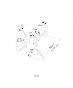 זרוע תלייה קבועה למסכים 4 תנועות עד 56 אינץ' SIH 254E (1)