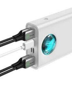 מטען נייד אלחוטי תצוגה דיגיטלית בצבע לבן Baseus PPLG-A02 Amblight 30000MAH PD3.0 QC3.0 USB Type-C 65W (2)