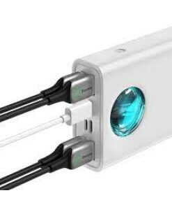 מטען נייד אלחוטי תצוגה דיגיטלית בצבע לבן Baseus PPLG-A02 Amblight 30000MAH PD3.0 QC3.0 USB Type-C 65W (5)