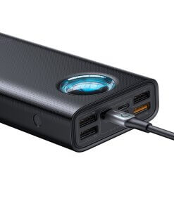 מטען נייד אלחוטי תצוגה דיגיטלית בצבע שחור Baseus PPLG-01 Amblight 30000MAH PD3.0 QC3.0 USB Type-C 33W (5)