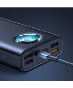 מטען נייד אלחוטי תצוגה דיגיטלית בצבע שחור Baseus PPLG-A01 Amblight 30000MAH PD3.0 QC3.0 USB Type-C 65W (3)