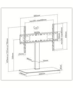 מעמד תלייה שולחני לטלוויזיה גודל של עד 70 אינץ' Lumi STA-4 (2)