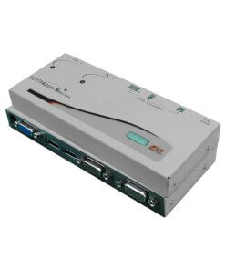 קופסת מיתוג 2 יציאות מתג VGA KVM עם USB, בקרת מקש חם REXTRON UMH-2 (2)