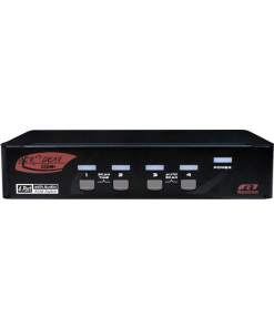 קופסת מיתוג 4 יציאות מתג 4K DisplayPort KVM עם USB2.0, אודיו, בקרת מקשים חמים REXTRON PAAG-114 (1)