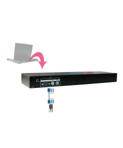 קופסת מיתוג REXTRON IKM-001 VGA KVM Switch LED Console Drawer Module With PS2 (1)