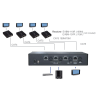קופסת מיתוג עד 100 מטר REXTRON EVBM-1094L KVM 4K 2 Ports Switch 4 Ports Splitter Local Out IR Serial (1)