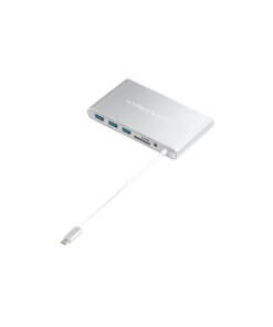 תחנת עגינה 11 חיבורים חיבור Type-C בצבע כסוף HyperDrive | GN30B-SILVER | 11 Port