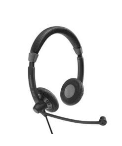 אוזניות מדונה סטריאו משולב בקרת שליטה מיקרופון מתכוונן לנוחות מרבית sennheiser SC75USB USB ML (1)