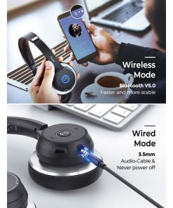 אוזניות + מיקרופון חיבור בלוטוס כולל אפשרות כיפול האוזניות Mpow MPBH359BB HC5 Bluetooth Headset Bluetooth (4)