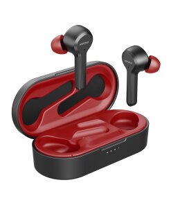 אוזניות תוך אוזן בלוטוס כולל מגע טאץ' ואפשרויות מגוונות באוזניה בצבע שחור-אדום Mpow MPBH413AR M9 IPX8 TWS Copy (2)