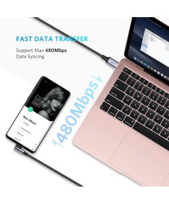 כבל מהיר Type-C ל PD הספק 60W אורך הכבל 1 מטר יוגרין UGREEN 50123 (5)