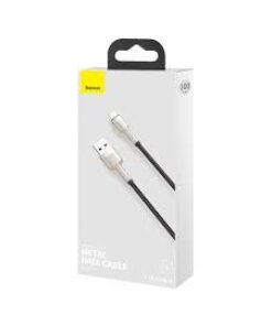 כבל ממתכת מתאם USB ל IPHONE אורך הכבל 1 מטר בצבע שחור Baseus CALJK-A01 2 (4)