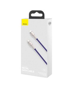 כבל נתונים ממתכת Type-C ל IPHONE הספק 20W אורך 1 מטר בצבע סגול Baseus CATLJK-A05 (5)