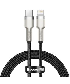 כבל נתונים ממתכת Type-C ל IPHONE הספק 20W אורך 1 מטר בצבע שחור Baseus CATLJK-A01 (4)