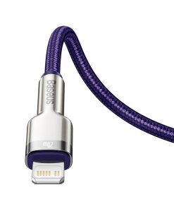כבל נתונים ממתכת Type-C ל IPHONE הספק 20W אורך 2 מטר בצבע סגול Baseus CATLJK-B05 (1)