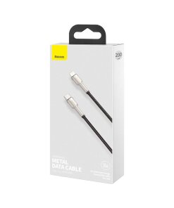 כבל נתונים ממתכת Type-C ל IPHONE הספק 20W אורך 2 מטר בצבע שחור Baseus CATLJK-B01 (4)