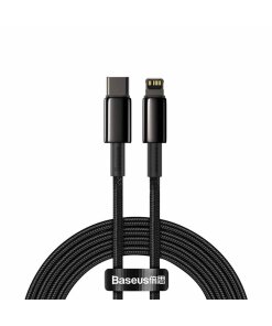כבל נתונים ממתכת Type-C ל IPHONE הספק 20W באורך 2 מטר בצבע שחור Baseus CATLWJ-A01 (1)
