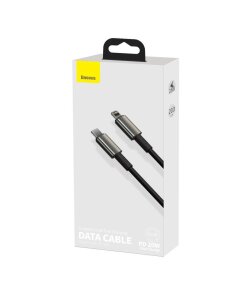 כבל נתונים ממתכת Type-C ל IPHONE הספק 20W באורך 2 מטר בצבע שחור Baseus CATLWJ-A01 (2)