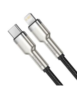 כבל נתונים ממתכת Type-C ל IPHONE הספק 20W בצבע שחור Baseus CATLJK-01 (4)