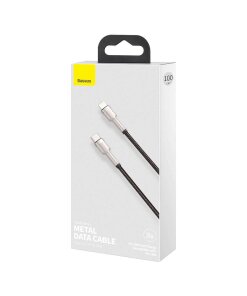 כבל נתונים ממתכת Type-C ל IPHONE הספק 20W בצבע שחור Baseus CATLJK-01 (5)