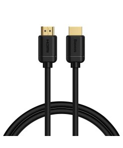 כבל נתונים ממתכת חיבור HDMI ל HDMI קצב רענון 30Hz באורך 1 מטר צבע שחור Baseus CAKGQ-A01 (5)